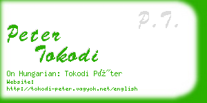 peter tokodi business card